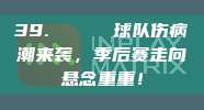 39. 📉 球队伤病潮来袭，季后赛走向悬念重重！